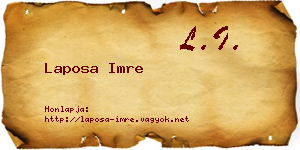 Laposa Imre névjegykártya
